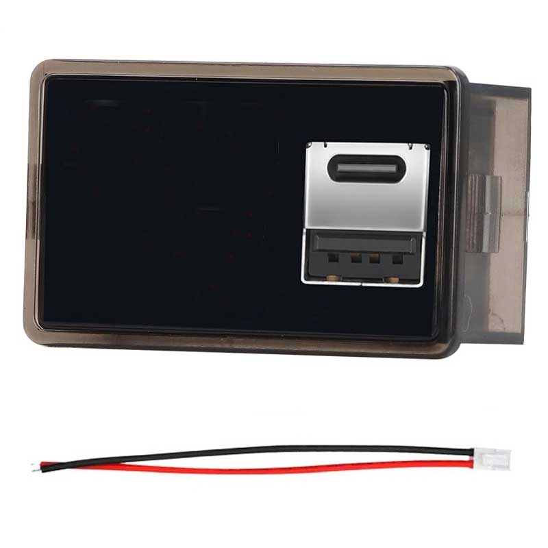 ماژول نشانگر ظرفیت باتری 8 تا 30 ولت بارگراف و ولتاژ با دو پورت USB و Type-C طرح 2