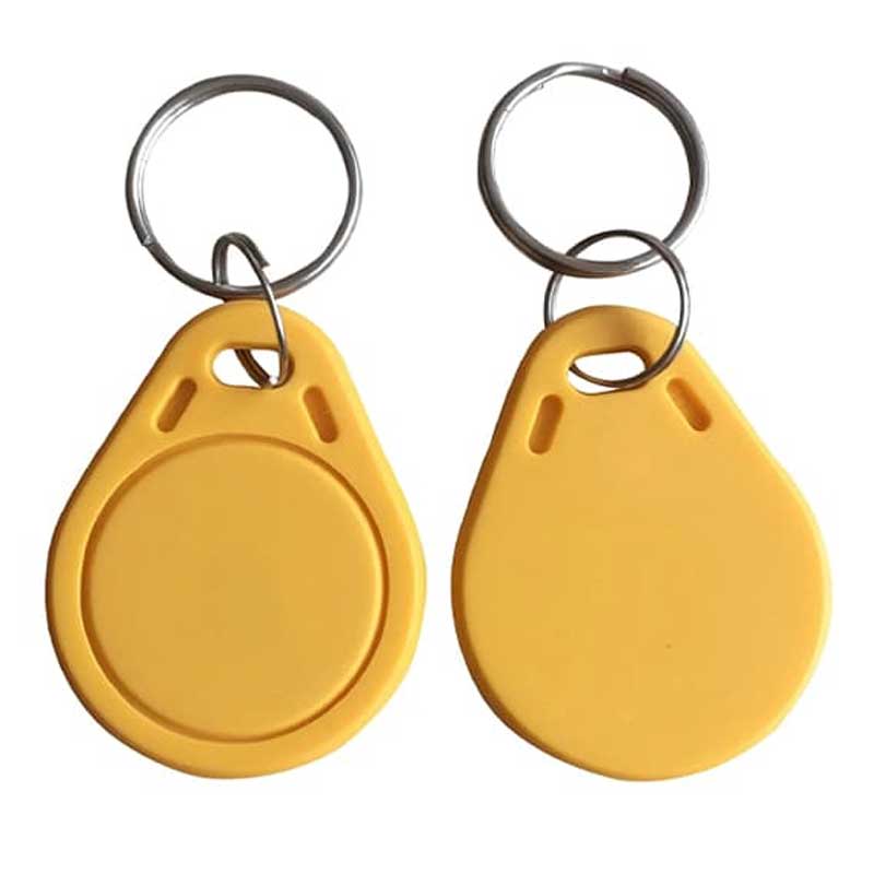تگ جاکلیدی RFID با فرکانس 125 کیلوهرتز زرد